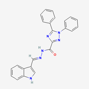 molecular formula C24H18N6O B11115267 N'-[(E)-1H-indol-3-ylmethylidene]-1,5-diphenyl-1H-1,2,4-triazole-3-carbohydrazide 