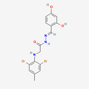 2-[(2,6-Dibromo-4-methylphenyl)amino]-N'-[(E)-(2,4-dihydroxyphenyl)methylidene]acetohydrazide