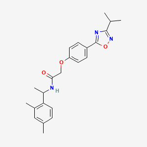 N-[1-(2,4-dimethylphenyl)ethyl]-2-{4-[3-(propan-2-yl)-1,2,4-oxadiazol-5-yl]phenoxy}acetamide