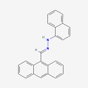 molecular formula C25H18N2 B11115299 (1E)-1-(anthracen-9-ylmethylidene)-2-(naphthalen-1-yl)hydrazine 