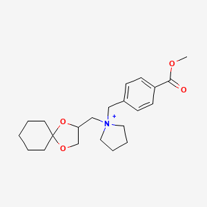 1-(1,4-Dioxaspiro[4.5]dec-2-ylmethyl)-1-[4-(methoxycarbonyl)benzyl]pyrrolidinium