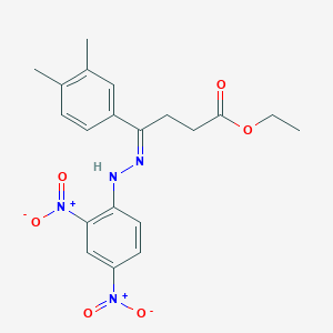 ethyl (4Z)-4-(3,4-dimethylphenyl)-4-[2-(2,4-dinitrophenyl)hydrazinylidene]butanoate