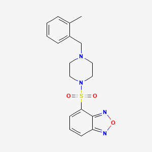 molecular formula C18H20N4O3S B11115352 4-{[4-(2-Methylbenzyl)piperazin-1-yl]sulfonyl}-2,1,3-benzoxadiazole 