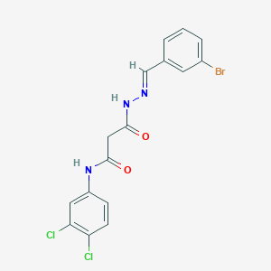 molecular formula C16H12BrCl2N3O2 B11115354 3-[(2E)-2-(3-bromobenzylidene)hydrazinyl]-N-(3,4-dichlorophenyl)-3-oxopropanamide 