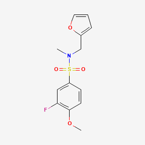 3-fluoro-N-(furan-2-ylmethyl)-4-methoxy-N-methylbenzenesulfonamide