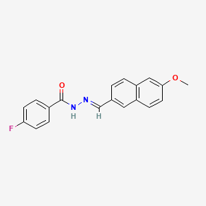 4-fluoro-N'-[(E)-(6-methoxynaphthalen-2-yl)methylidene]benzohydrazide