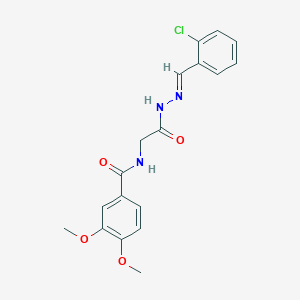 N-(2-(2-(2-Chlorobenzylidene)hydrazino)-2-oxoethyl)-3,4-dimethoxybenzamide