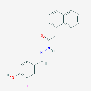 molecular formula C19H15IN2O2 B11115401 N'-[(E)-(4-hydroxy-3-iodophenyl)methylidene]-2-(naphthalen-1-yl)acetohydrazide 