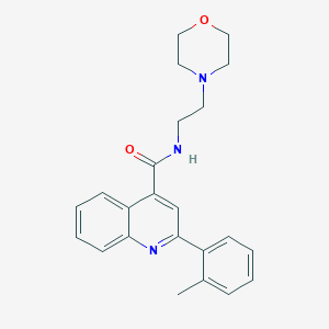 molecular formula C23H25N3O2 B11115441 2-(2-methylphenyl)-N-[2-(morpholin-4-yl)ethyl]quinoline-4-carboxamide 