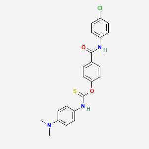 O-{4-[(4-chlorophenyl)carbamoyl]phenyl} [4-(dimethylamino)phenyl]carbamothioate