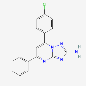 7-(4-Chlorophenyl)-5-phenyl[1,2,4]triazolo[1,5-a]pyrimidin-2-amine