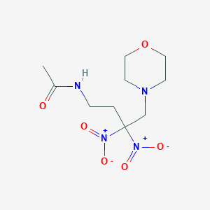 molecular formula C10H18N4O6 B11115469 N-[4-(morpholin-4-yl)-3,3-dinitrobutyl]acetamide 