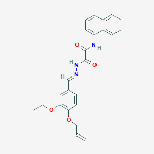 2-{(2E)-2-[3-ethoxy-4-(prop-2-en-1-yloxy)benzylidene]hydrazinyl}-N-(naphthalen-1-yl)-2-oxoacetamide