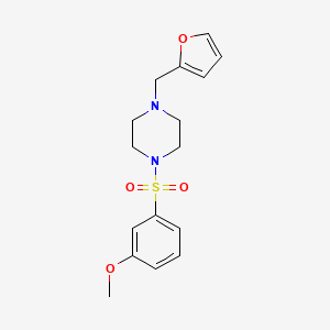 molecular formula C16H20N2O4S B11115484 1-(Furan-2-ylmethyl)-4-[(3-methoxyphenyl)sulfonyl]piperazine 