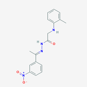 molecular formula C17H18N4O3 B11115502 o-Tolylaminoacetic acid, [1-(3-nitrophenyl)ethylidene]hydrazide 