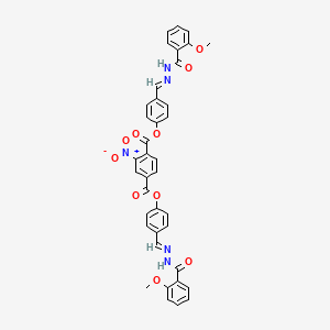 bis{4-[(E)-{2-[(2-methoxyphenyl)carbonyl]hydrazinylidene}methyl]phenyl} 2-nitrobenzene-1,4-dicarboxylate