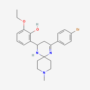 2-[4-(4-Bromophenyl)-9-methyl-1,5,9-triazaspiro[5.5]undec-4-en-2-yl]-6-ethoxyphenol