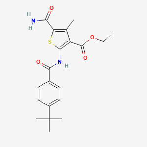 Ethyl 2-{[(4-tert-butylphenyl)carbonyl]amino}-5-carbamoyl-4-methylthiophene-3-carboxylate