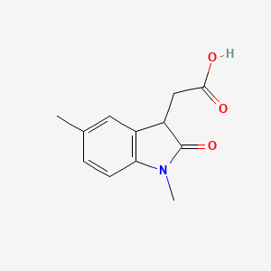 molecular formula C12H13NO3 B11115581 (1,5-dimethyl-2-oxo-2,3-dihydro-1H-indol-3-yl)acetic acid 