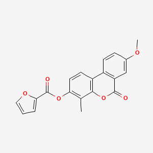 8-methoxy-4-methyl-6-oxo-6H-benzo[c]chromen-3-yl furan-2-carboxylate