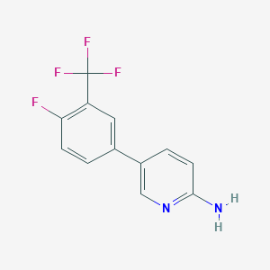 5-(4-Fluoro-3-(trifluoromethyl)phenyl)pyridin-2-amine