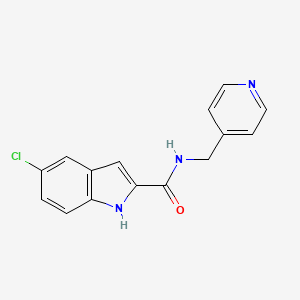 5-chloro-N-(pyridin-4-ylmethyl)-1H-indole-2-carboxamide