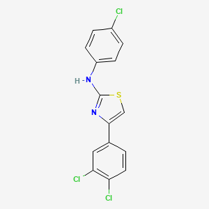 molecular formula C15H9Cl3N2S B11115641 N-(4-chlorophenyl)-4-(3,4-dichlorophenyl)-1,3-thiazol-2-amine 