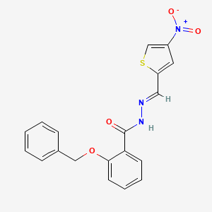 molecular formula C19H15N3O4S B11115644 2-(benzyloxy)-N'-[(E)-(4-nitrothiophen-2-yl)methylidene]benzohydrazide 