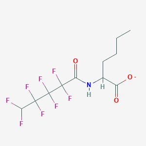 molecular formula C11H12F8NO3- B11115648 2-[(2,2,3,3,4,4,5,5-Octafluoropentanoyl)amino]hexanoate 