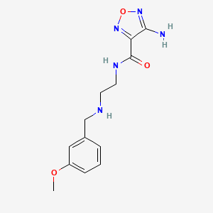 molecular formula C13H17N5O3 B11115658 4-amino-N-{2-[(3-methoxybenzyl)amino]ethyl}-1,2,5-oxadiazole-3-carboxamide 