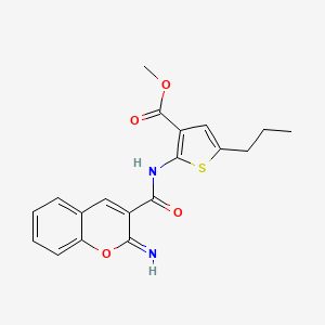 methyl 2-{[(2-imino-2H-chromen-3-yl)carbonyl]amino}-5-propylthiophene-3-carboxylate