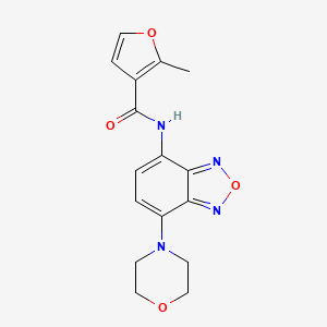 molecular formula C16H16N4O4 B11115663 2-methyl-N-[7-(morpholin-4-yl)-2,1,3-benzoxadiazol-4-yl]furan-3-carboxamide 