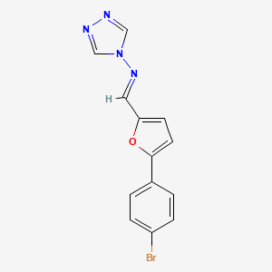 molecular formula C13H9BrN4O B11115685 N-{(E)-[5-(4-bromophenyl)furan-2-yl]methylidene}-4H-1,2,4-triazol-4-amine 