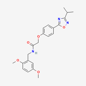 N-(2,5-dimethoxybenzyl)-2-{4-[3-(propan-2-yl)-1,2,4-oxadiazol-5-yl]phenoxy}acetamide