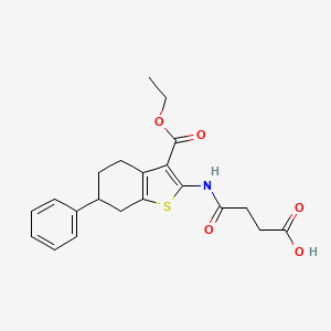 4-{[3-(Ethoxycarbonyl)-6-phenyl-4,5,6,7-tetrahydro-1-benzothiophen-2-yl]amino}-4-oxobutanoic acid