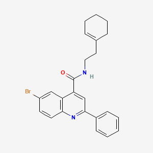 6-bromo-N-[2-(cyclohex-1-en-1-yl)ethyl]-2-phenylquinoline-4-carboxamide