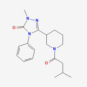 1-methyl-3-(1-(3-methylbutanoyl)piperidin-3-yl)-4-phenyl-1H-1,2,4-triazol-5(4H)-one