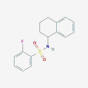 2-fluoro-N-(1,2,3,4-tetrahydronaphthalen-1-yl)benzenesulfonamide