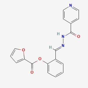 2-{(E)-[2-(pyridin-4-ylcarbonyl)hydrazinylidene]methyl}phenyl furan-2-carboxylate