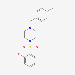 1-[(2-Fluorophenyl)sulfonyl]-4-(4-methylbenzyl)piperazine