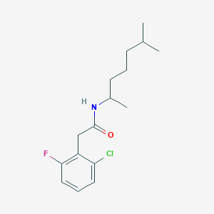 2-(2-chloro-6-fluorophenyl)-N-(6-methylheptan-2-yl)acetamide