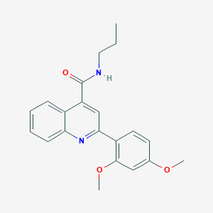 molecular formula C21H22N2O3 B11115872 2-(2,4-dimethoxyphenyl)-N-propylquinoline-4-carboxamide 