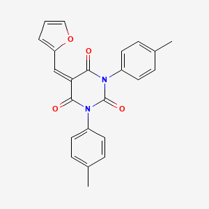 5-(furan-2-ylmethylidene)-1,3-bis(4-methylphenyl)pyrimidine-2,4,6(1H,3H,5H)-trione