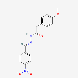 2-(4-methoxyphenyl)-N'-[(E)-(4-nitrophenyl)methylidene]acetohydrazide