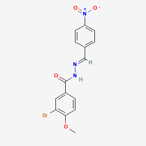 molecular formula C15H12BrN3O4 B11115920 3-bromo-4-methoxy-N'-[(E)-(4-nitrophenyl)methylidene]benzohydrazide 