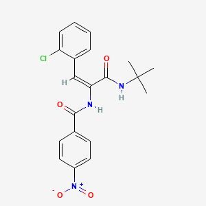 molecular formula C20H20ClN3O4 B11115924 N-(1-Tert-butylcarbamoyl-2-(2-chloro-phenyl)-vinyl)-4-nitro-benzamide 