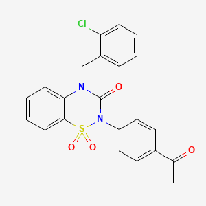 2-(4-Acetylphenyl)-4-[(2-chlorophenyl)methyl]-1,1-dioxo-1lambda6,2,4-benzothiadiazin-3-one