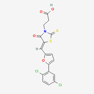 3-Thiazolidinepropanoic acid, 5-[[5-(2,5-dichlorophenyl)-2-furanyl]methylene]-4-oxo-2-thioxo-, (5Z)-