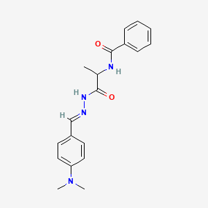 N-(1-{N'-[(E)-[4-(Dimethylamino)phenyl]methylidene]hydrazinecarbonyl}ethyl)benzamide