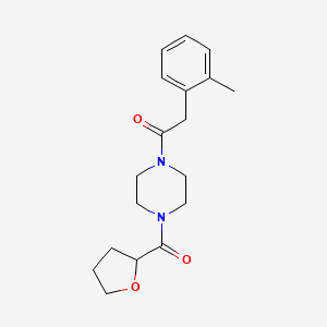 molecular formula C18H24N2O3 B11115959 2-(2-Methylphenyl)-1-[4-(tetrahydrofuran-2-ylcarbonyl)piperazin-1-yl]ethanone 